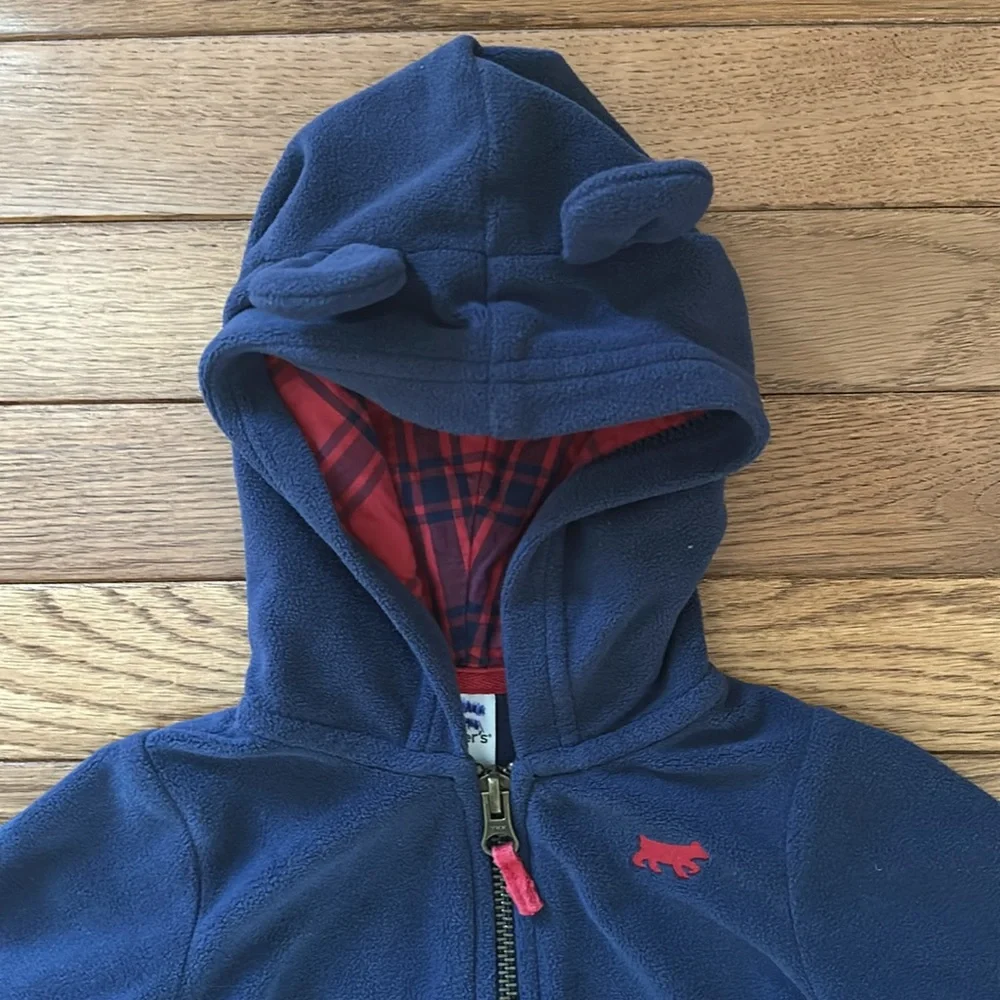 💙 CARTER’S jacket hoodie blue 9 months gender neutral boys girls hooded fleece
